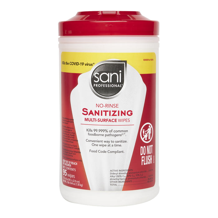 Sani Professional® No-Rinse Sanitizing Wipes - Case of 6