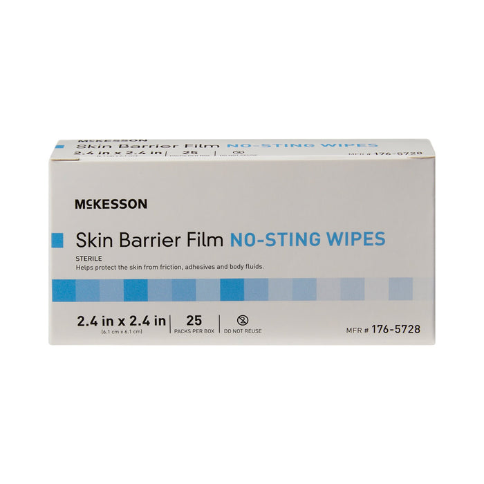 McKesson No Sting Barrier Film Wipe- 25/Box - Medical Supply Surplus