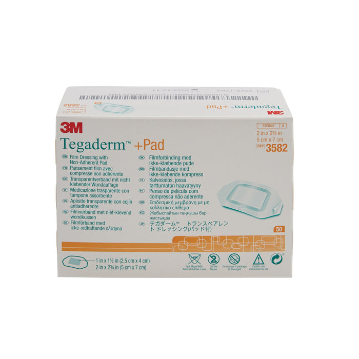 3M™ Tegaderm + Pad™ 2 x 2-3/4 Film Dressing - 3582