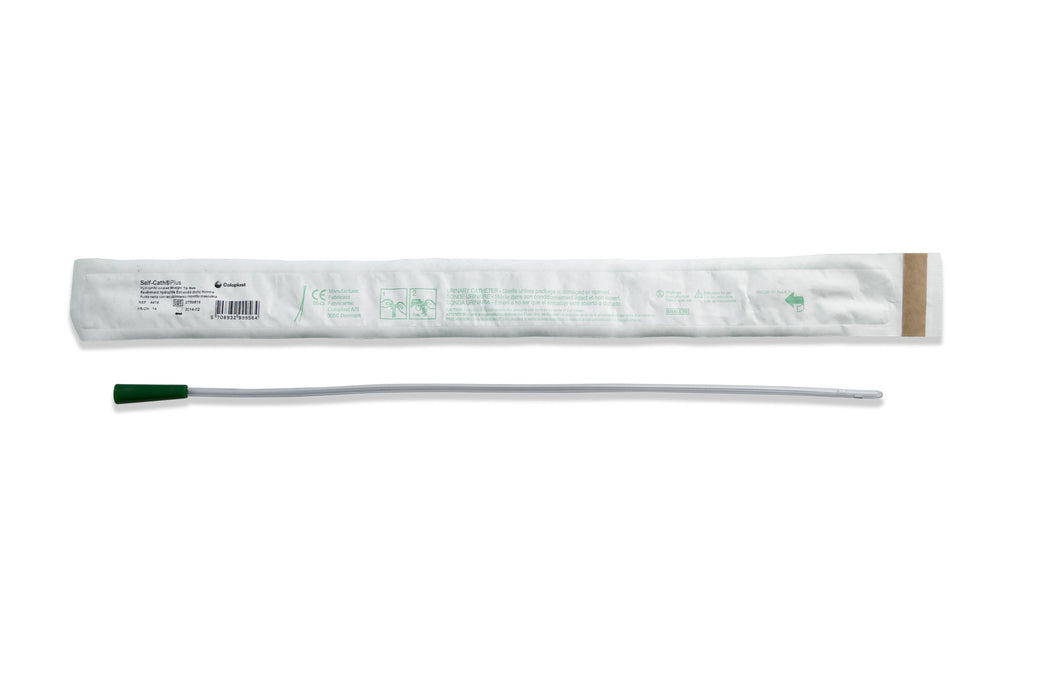 Self-Cath® Plus Straight Tip Hydrophilic PVC 16" Urethral Catheter - Box of 30 - Medical Supply Surplus