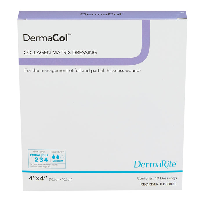 DermaCol™ 4 X 4 Collagen Matrix Dressing - Box of 10