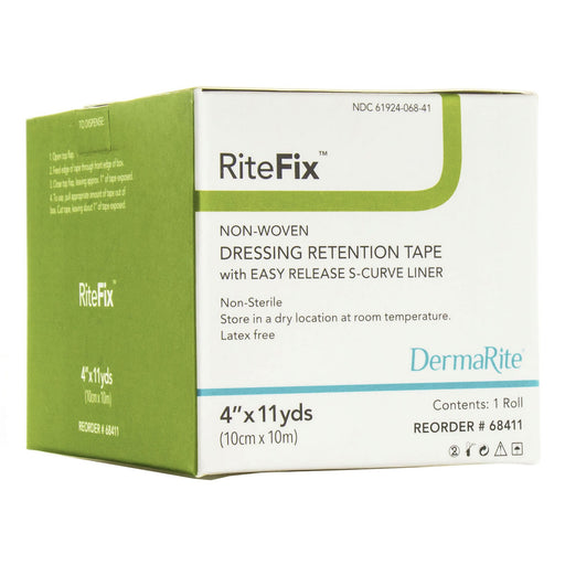 RiteFix™ 4" Non-Woven Dressing Retention Tape - 68411 - Medical Supply Surplus