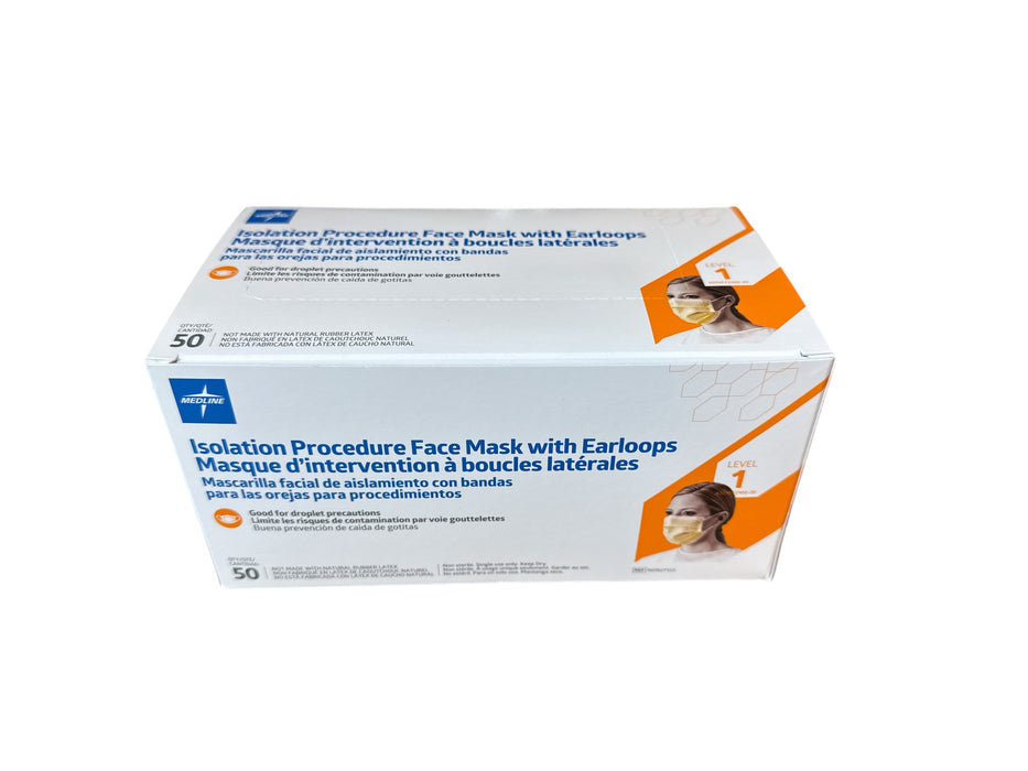 Isolation Face Mask with Earloops NON27122 -Box of 50