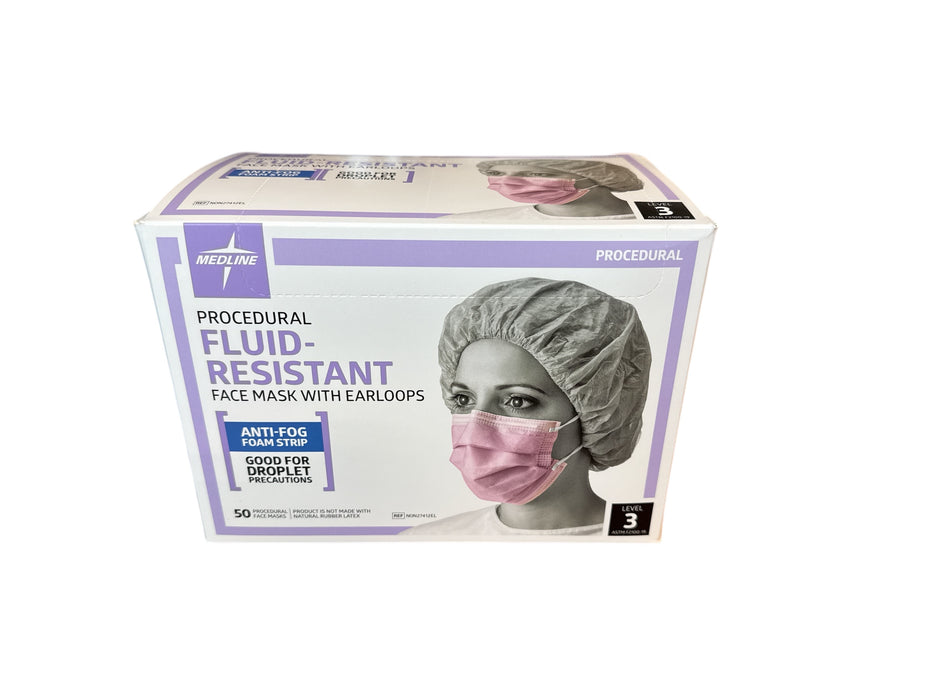 Procedural Fluid-Resistant Face Mask with Ear Loops NON27412EL - 50/Box