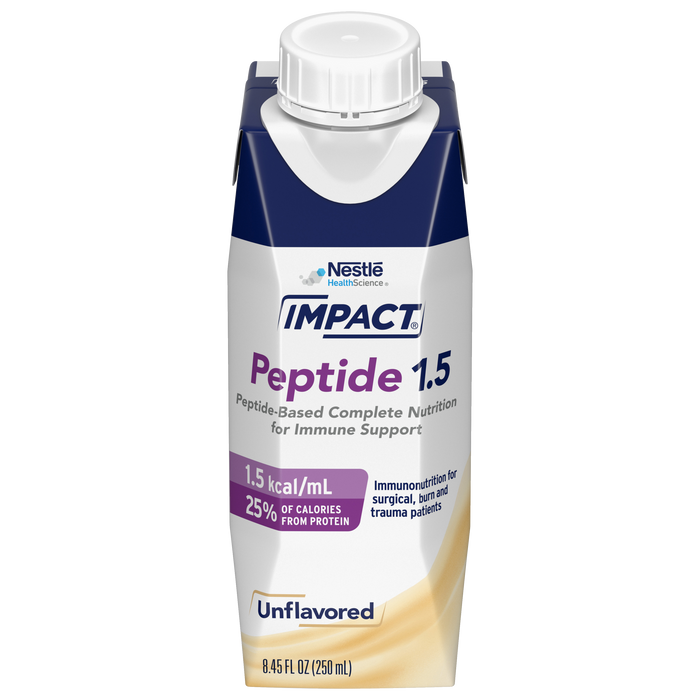 Impact® Peptide 1.5 Unflavored Tube Feeding Formula 250ml - Case of 24