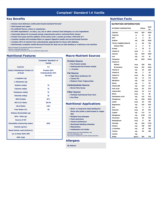Compleat® Standard 1.4 Cal Oral Supplement 8oz - Case of 24