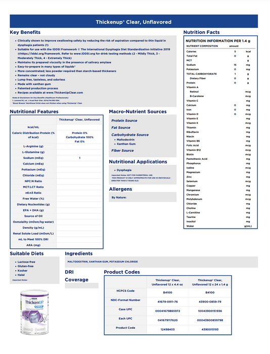 Resource® Thickenup® Clear Food and Beverage Thickener