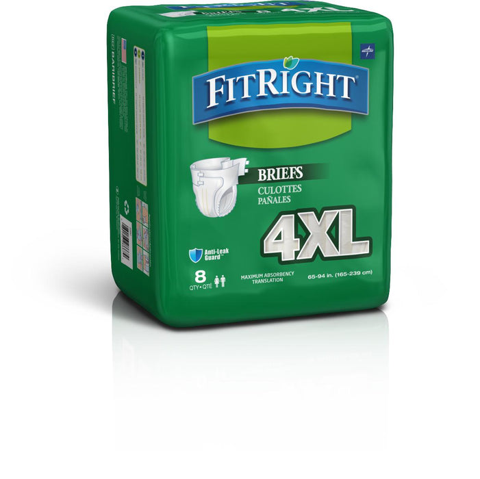 FitRight Baribrief Bariatric Adult Briefs 4XL (WHITE)- 32/CS — Medical  Supply Surplus
