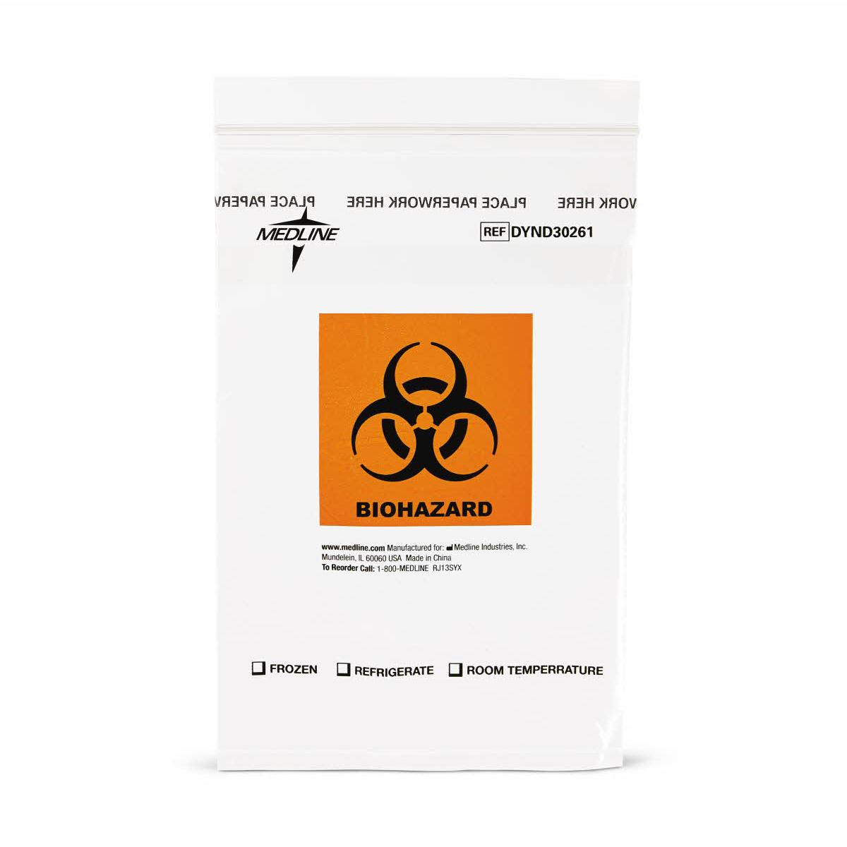 Labtite Specimen Transport Biohazard Bag Absorbent 6x10