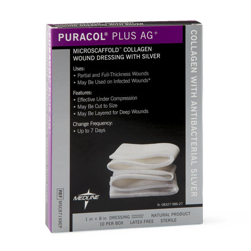 Puracol Plus AG+ Collagen Wound Dressings - Box of 10 - Medical Supply Surplus