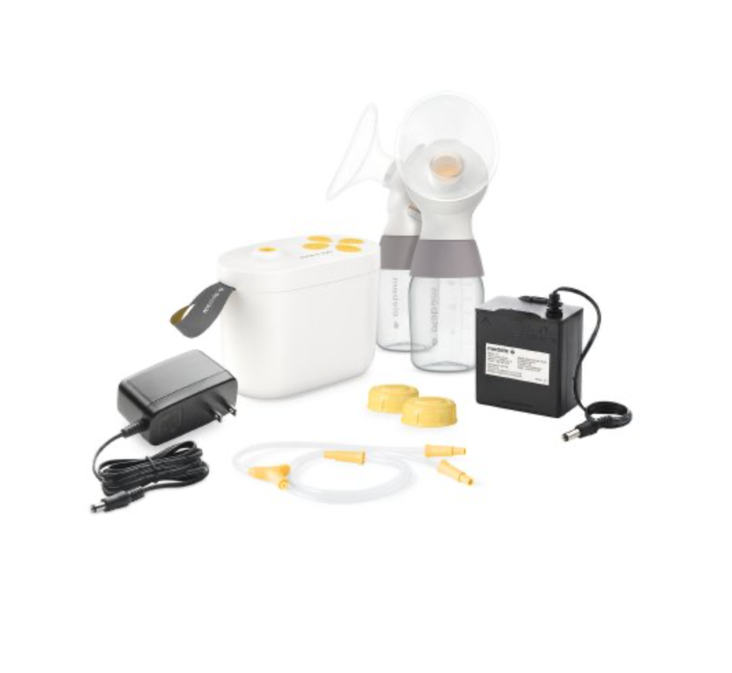 Medline Double Electric Breast Pump Kit with 6 Bottles