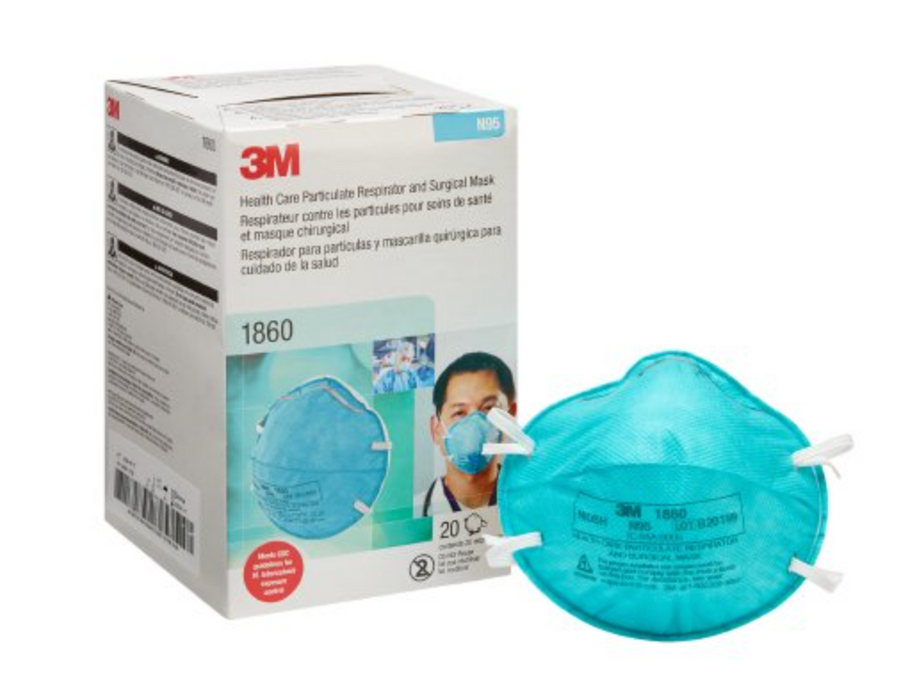 3M 1860 N95 Health Care Particulate Respirator & Surgical Mask